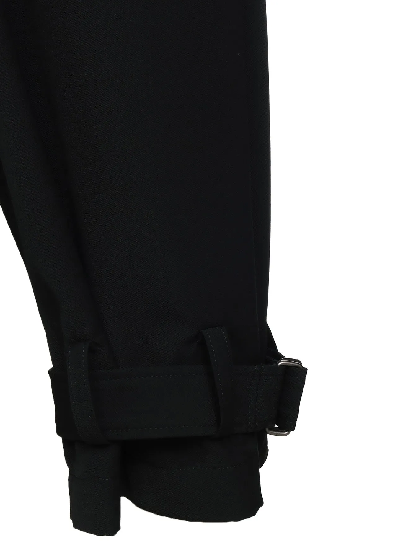 POLYESTER GABARDINE CARGO PANTS WITH BELTED HEMS