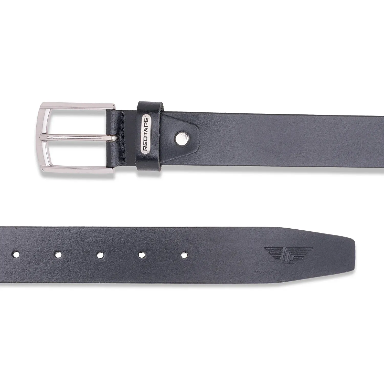 Red Tape Formal Black Leather Belt For Men | Solid Leather Belt | Classic and Durable