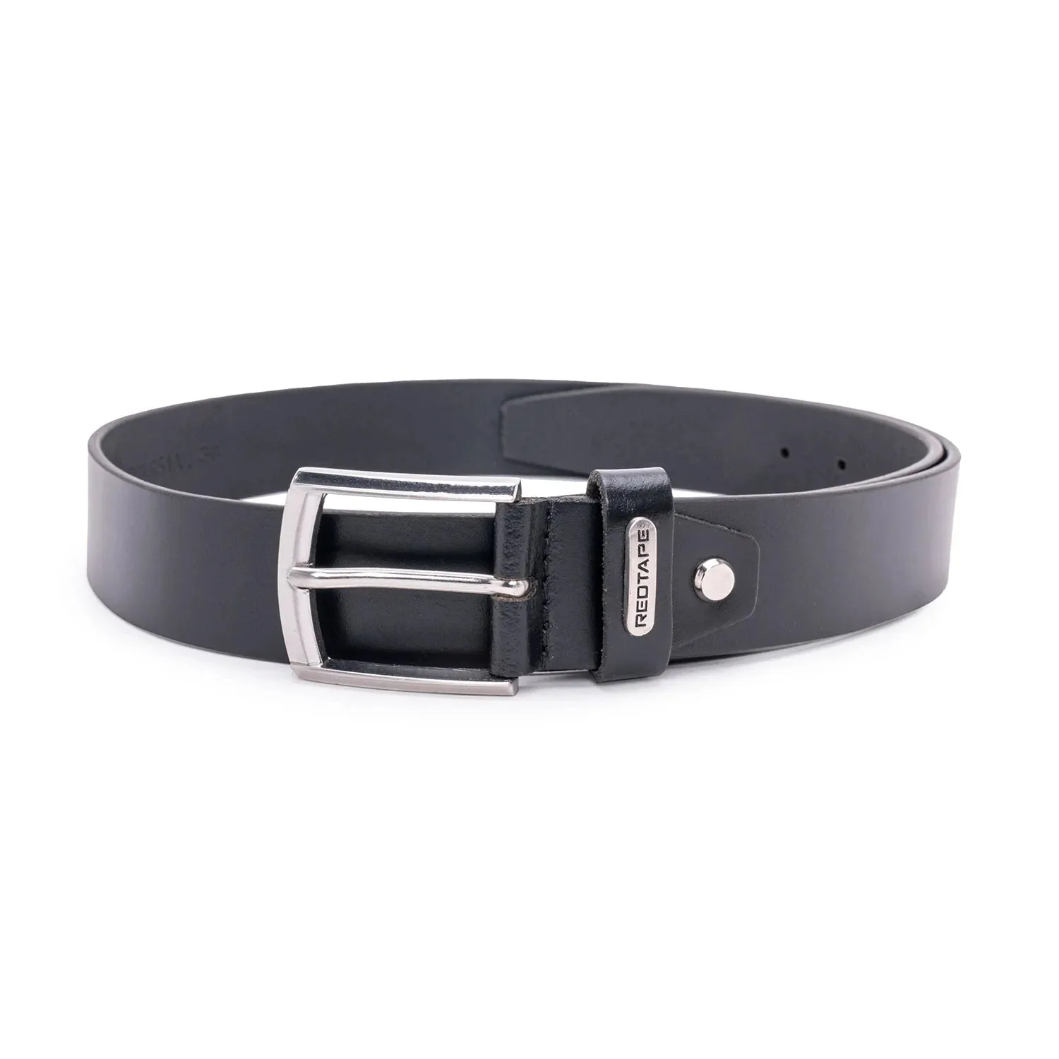 Red Tape Formal Black Leather Belt For Men | Solid Leather Belt | Classic and Durable