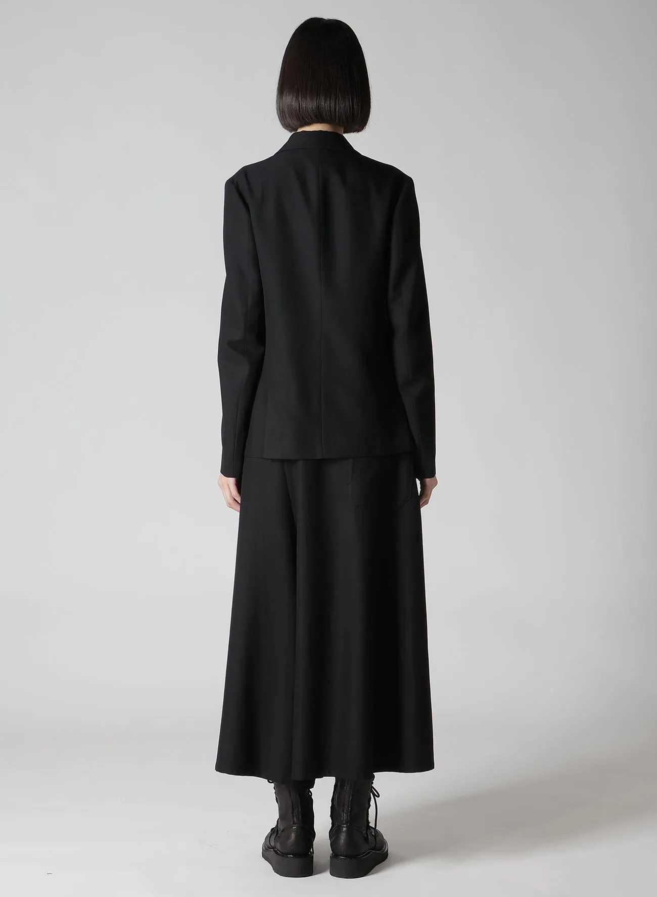 RY/W GABARDINE LEFT FRONT DRAPE JACKET