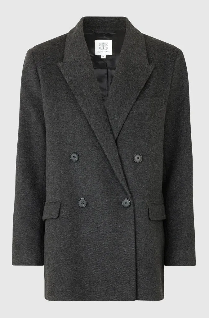 Second Female Jamie Blazer in Dark Grey Melange