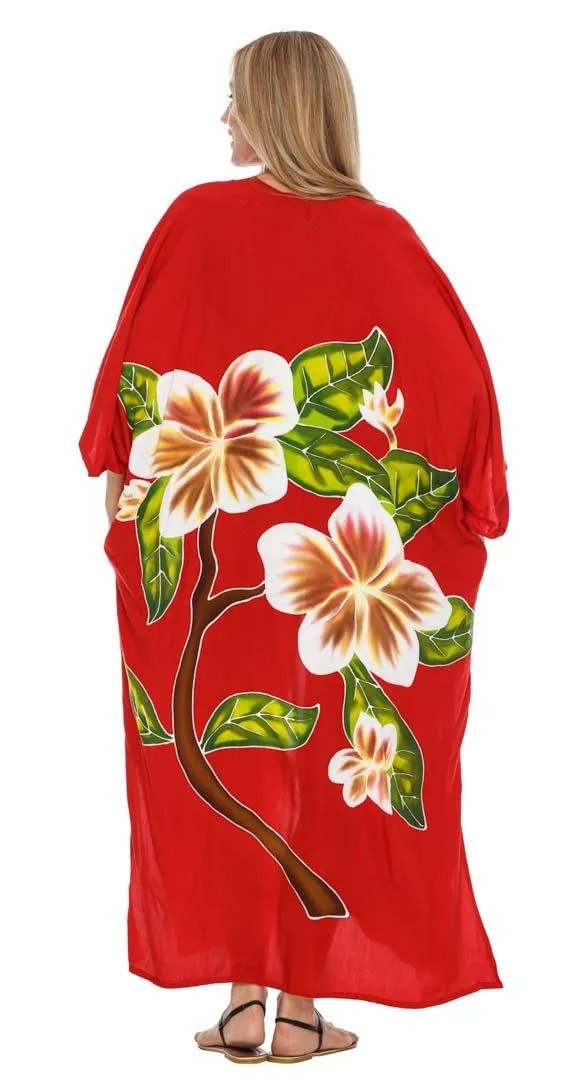 SHU-SHI Women's Kimono Cardigan - Floral Robe Beach Cover-Up, Open Front, One Size