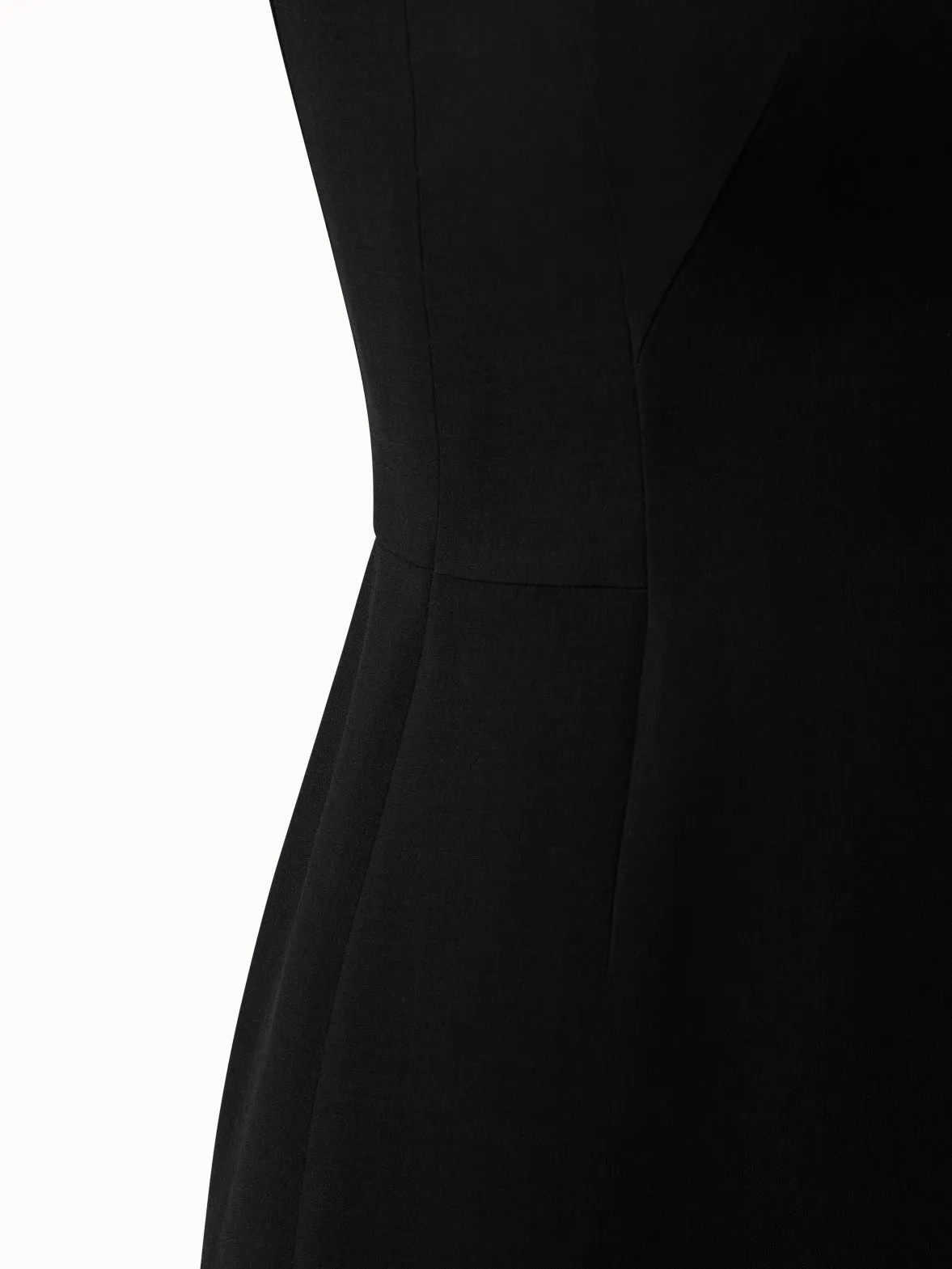 Sleeveless Round Neck Double Face Wool Sheath Dress