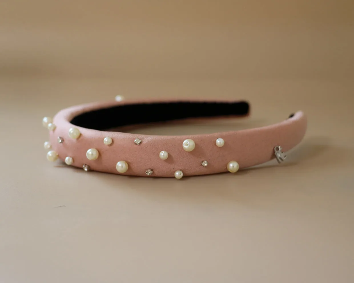 Slender Headband Pale Pink Pearl