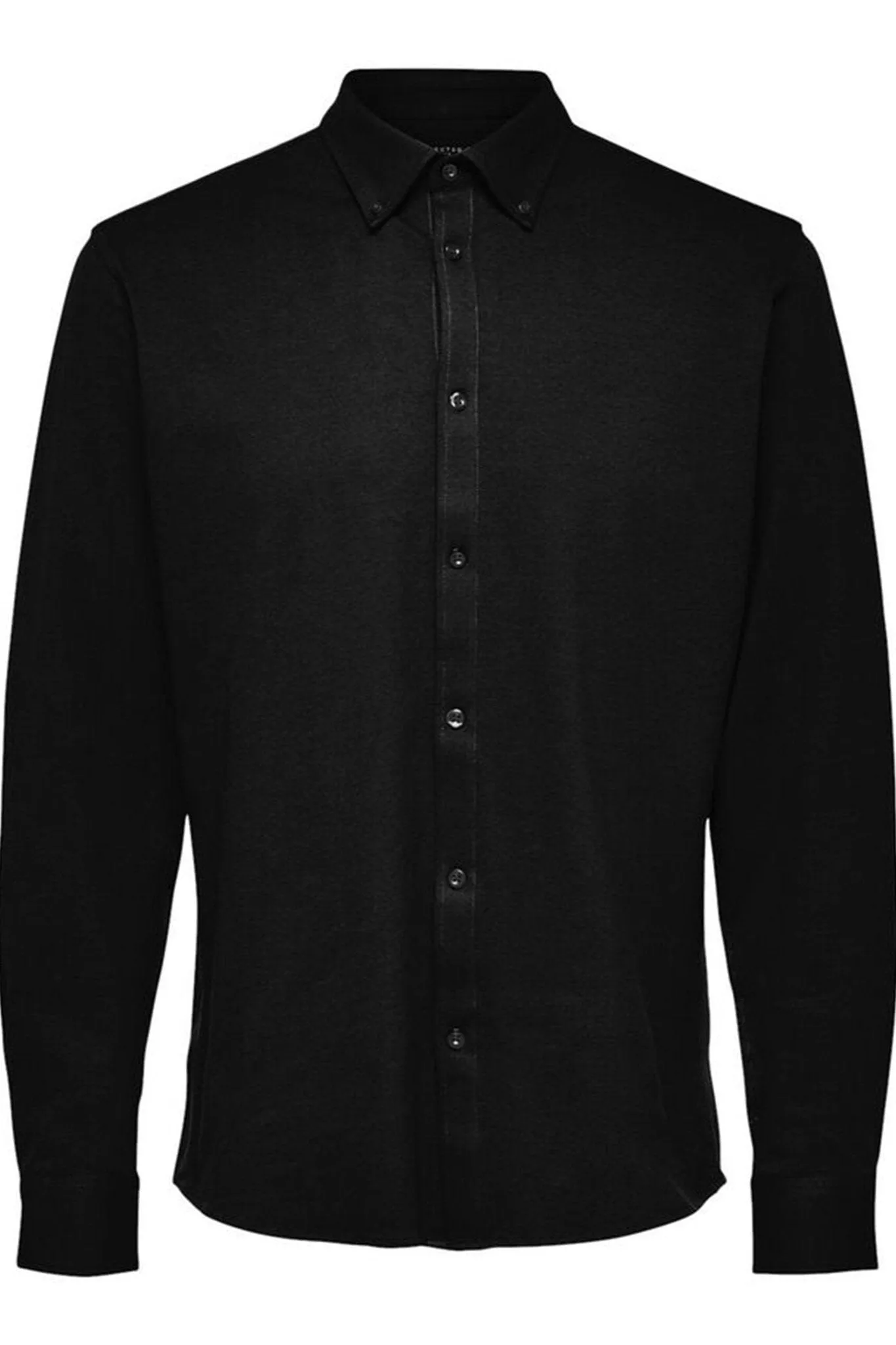 Slim fit shirt in organic cotton - Black