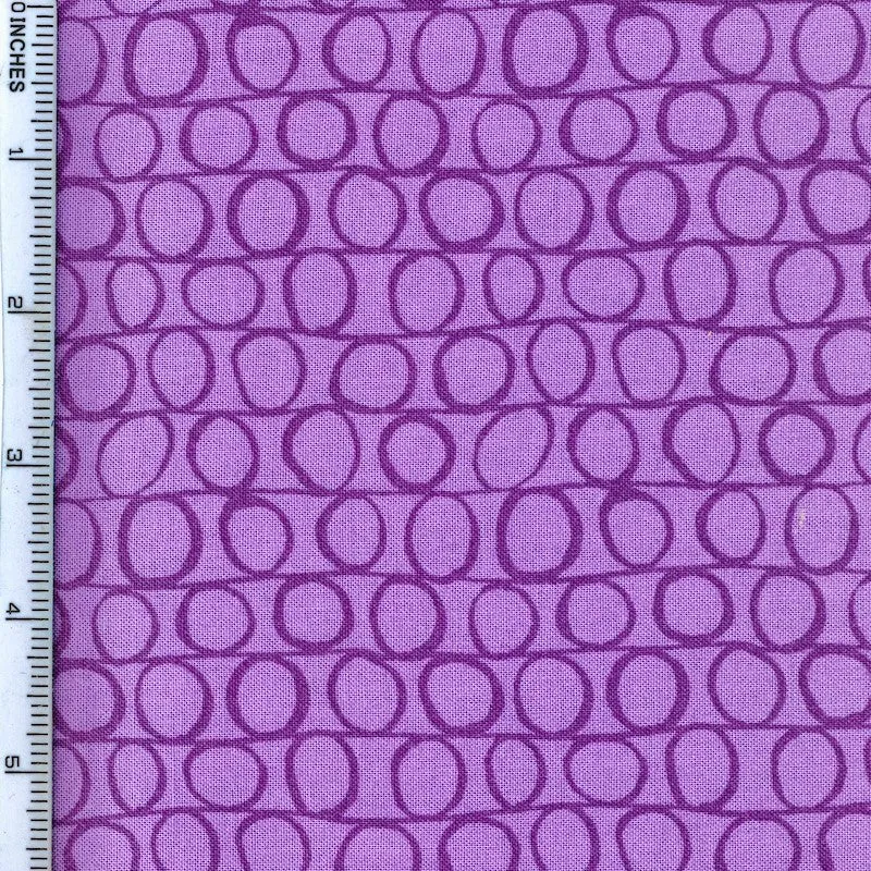 Stof Fabrics Dot Mania Purple Circle Cotton Prints