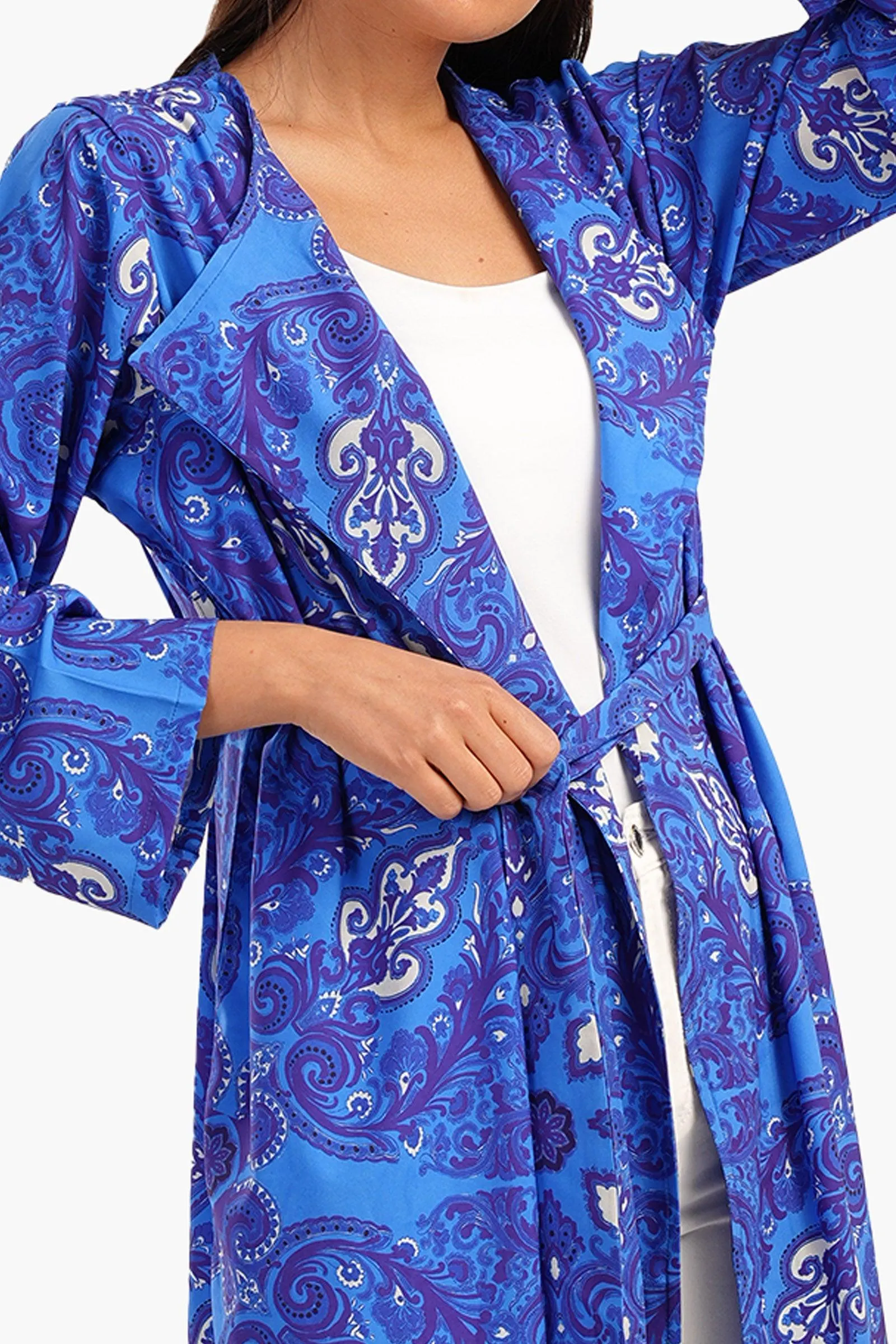 Summer Printed Blue Cardigan