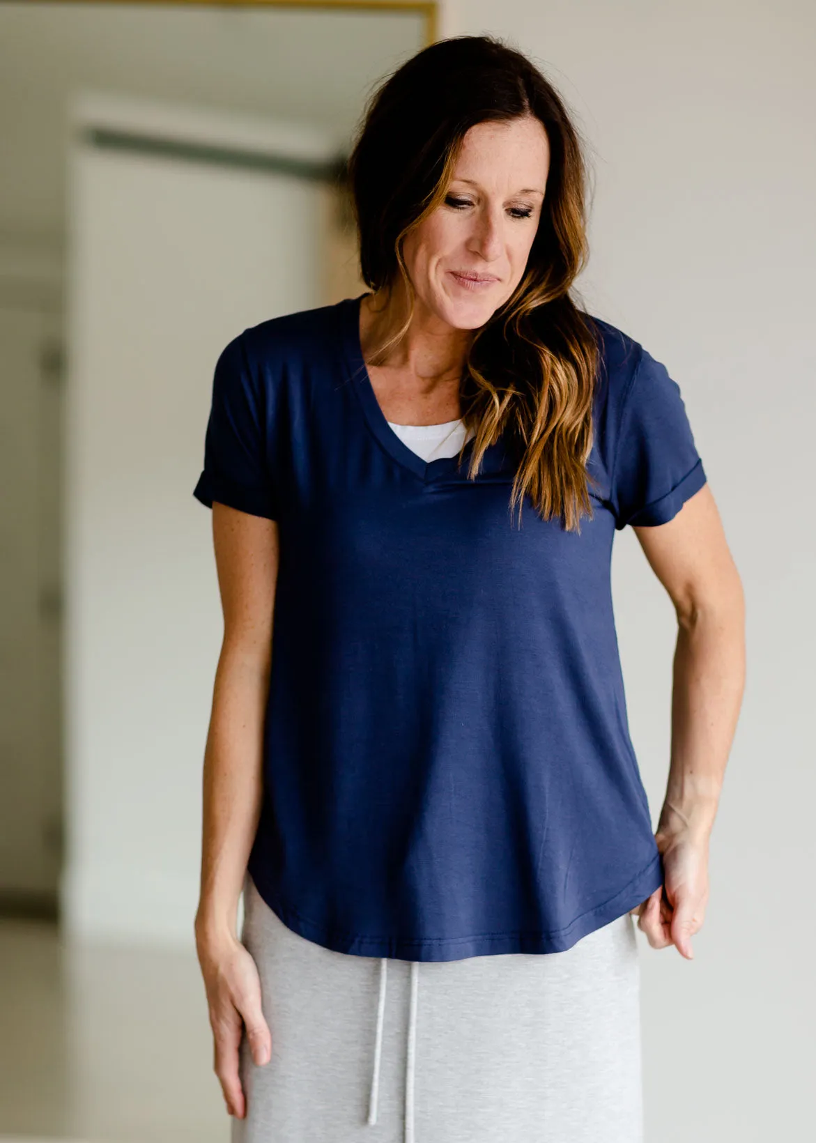 The V Neck Lanelle Short Sleeve Top - FINAL SALE