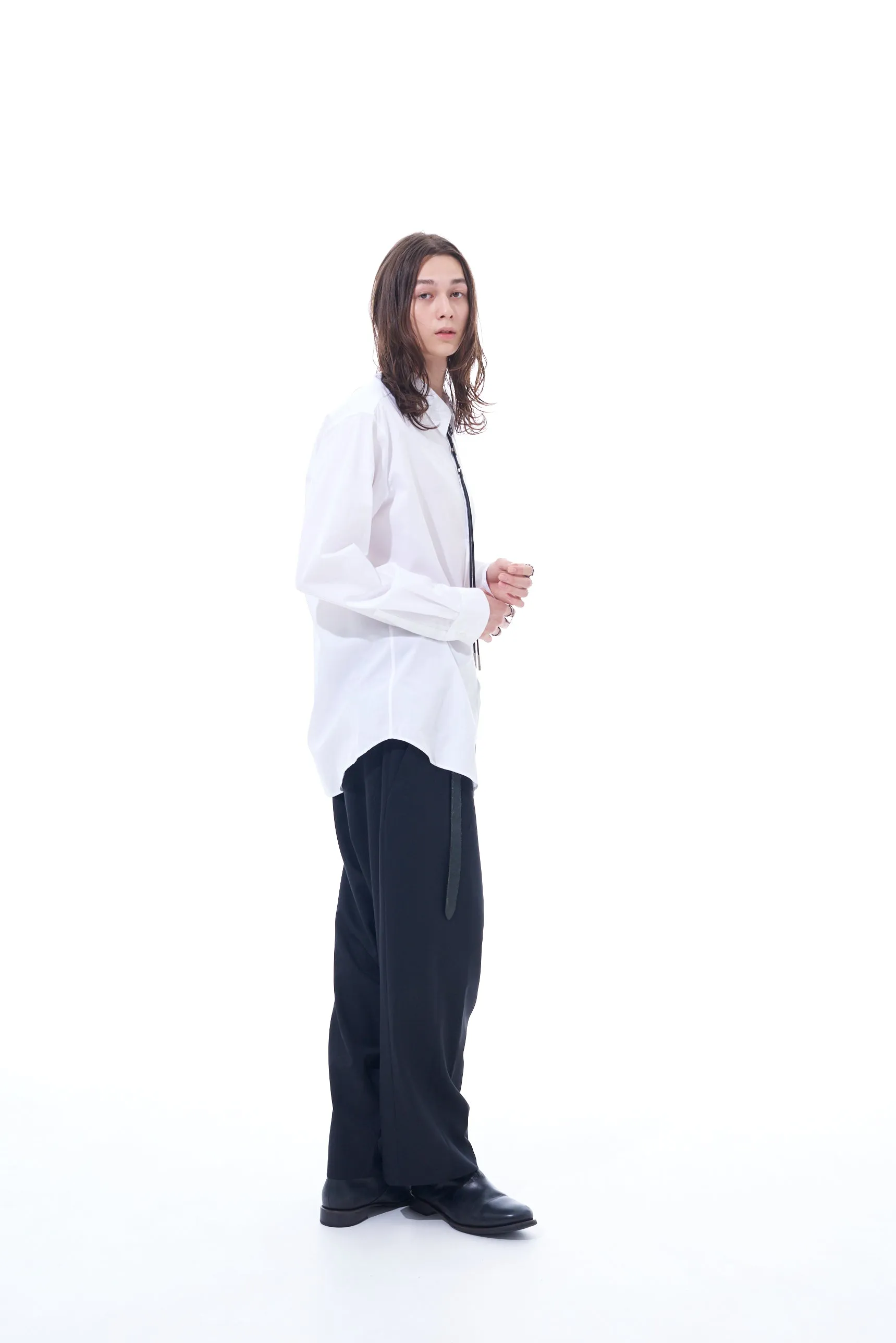 T/W GABARDINE SUSPENDER PANTS WITH TRIANGLE GUSSET