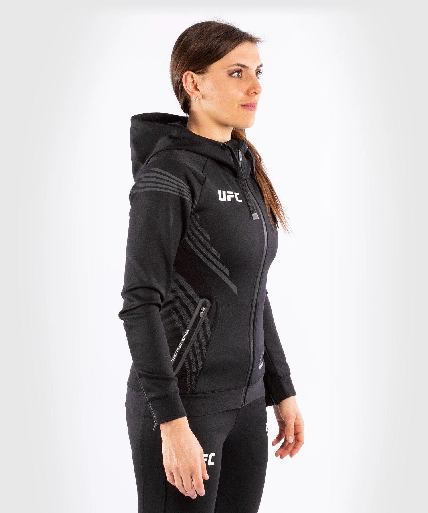 UFC Venum Personalized Authentic Fight Night Women's Walkout Hoodie - Black