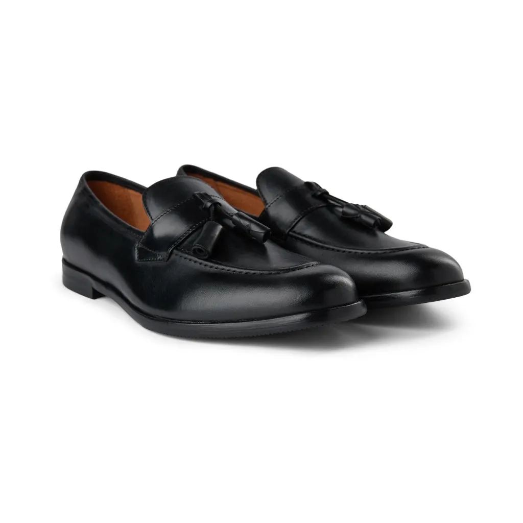 Vicente Leather Loafer - BLACK