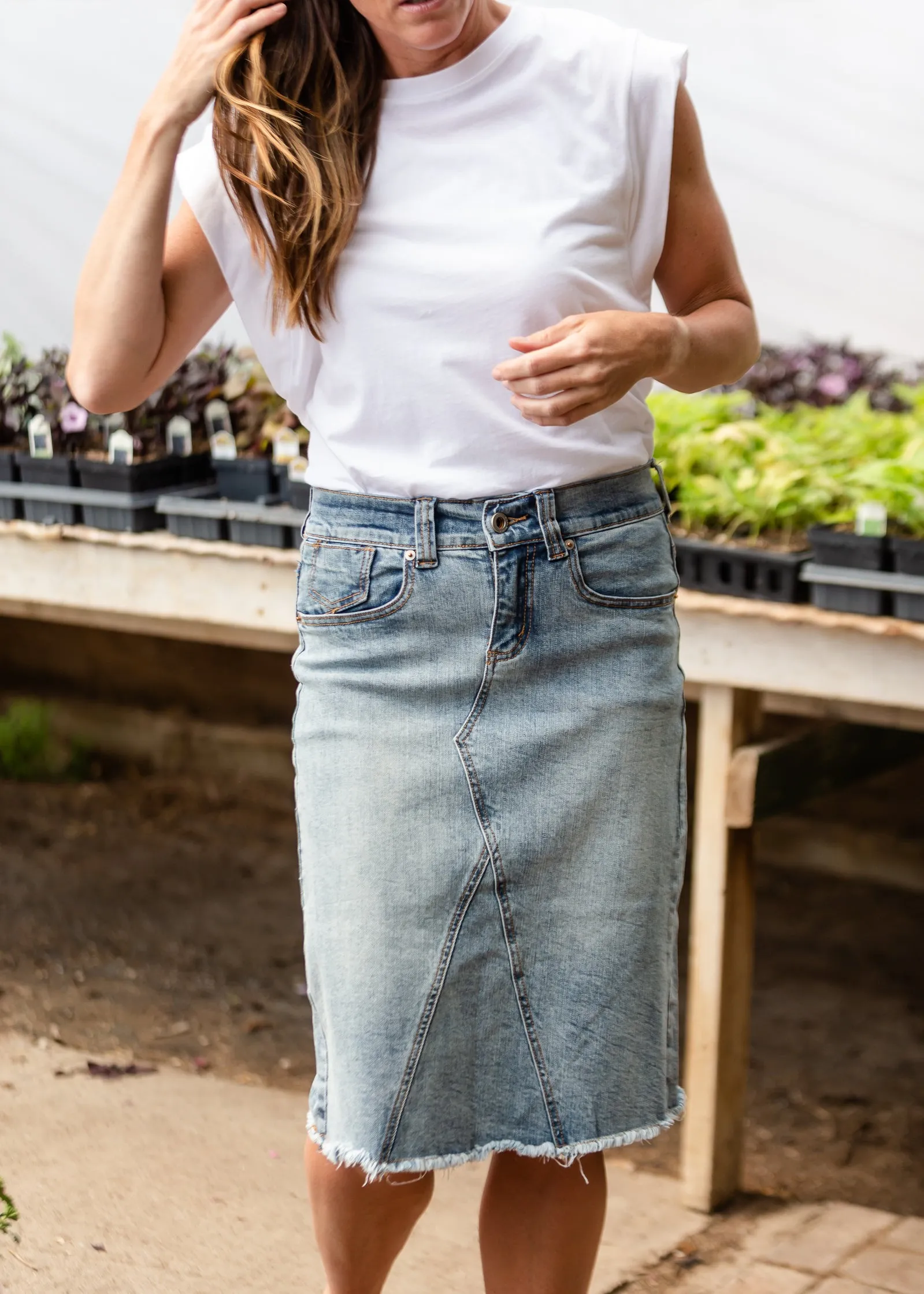 White Cotton Short Sleeve Top - FINAL SALE