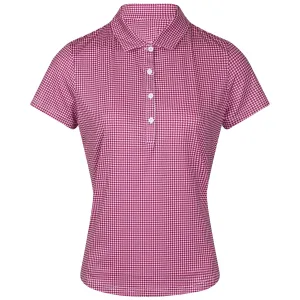 Womens SS Shirt Fig/Pink Houndstooth - AW23