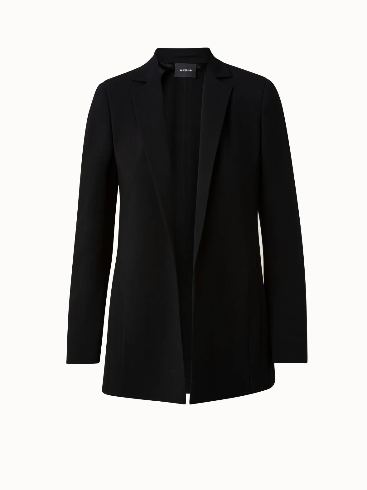 Wool Double-Face Blazer with Elongated Lapel