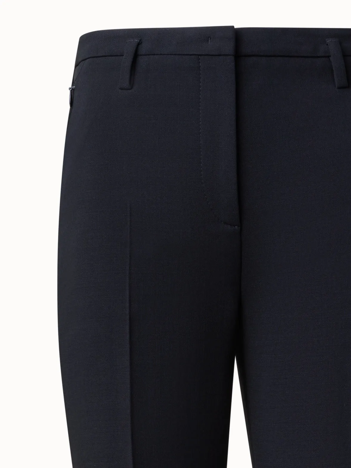 Wool Double-Face Bootcut Pants