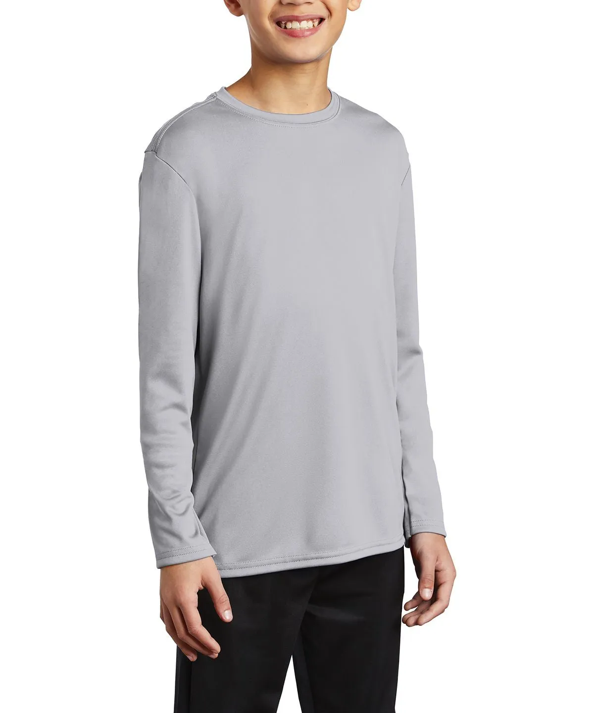 Youth Long Sleeve Performance Crew Neck T-Shirt