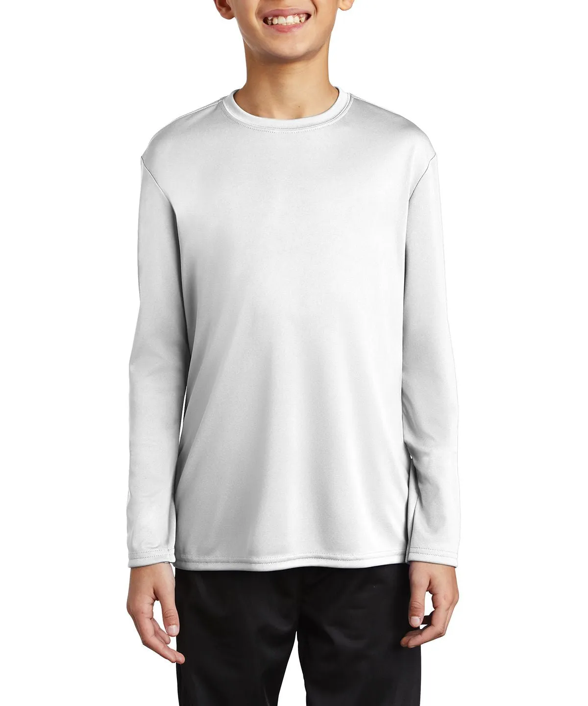 Youth Long Sleeve Performance Crew Neck T-Shirt