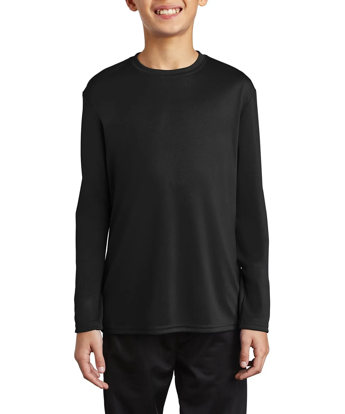 Youth Long Sleeve Performance Crew Neck T-Shirt